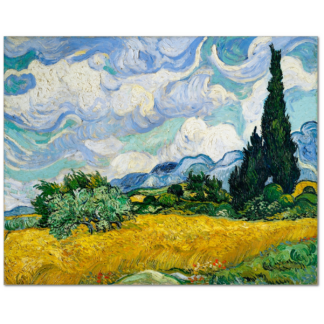 Wheat Field with Cypresses (Van Gogh, 1889)